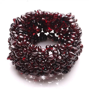 Garnet Bracelet Tourmaline Gravel Single Circle Lucky Color Crystal Bracelets