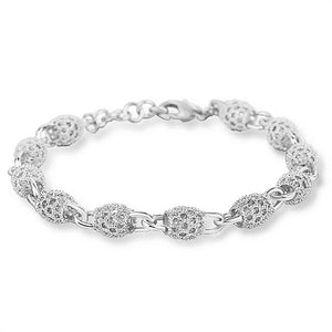 New Fashion Beautiful Elegant Silver Plated Bracelet Chain Bangle Bracelets